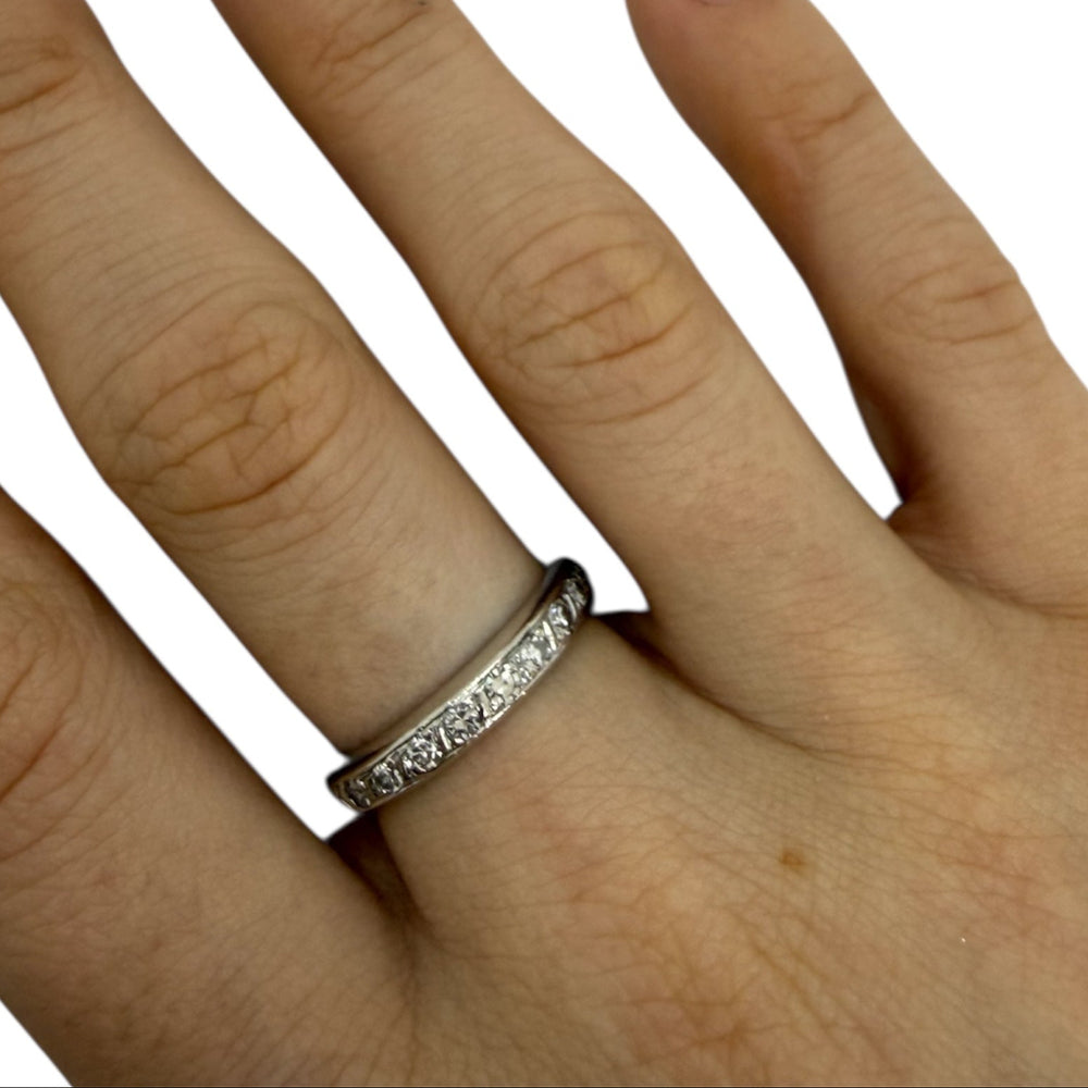 Bague Alliance en Or Blanc 18k - 3.30 G