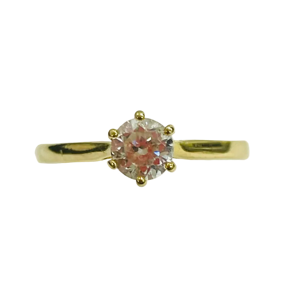Bague en Or Jaune 18K - 1.40 Grs - Taille 55