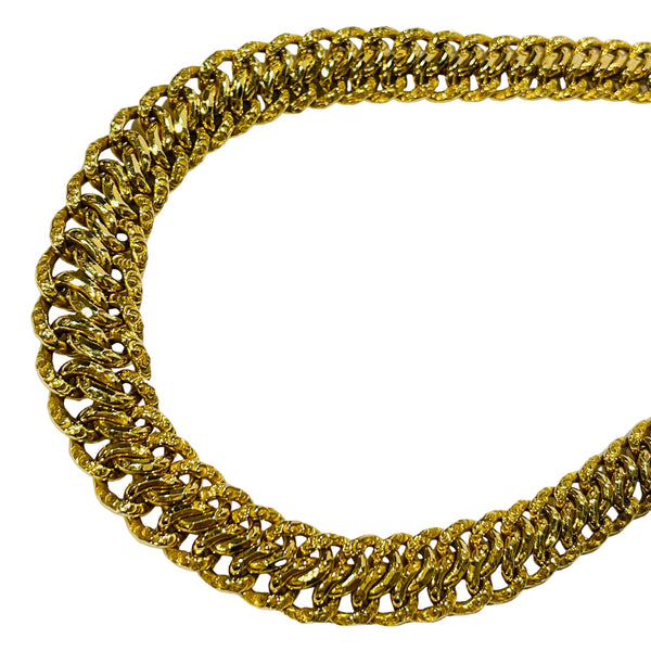 Collier maille Américaine en Or Jaune 18K