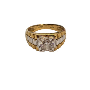Bague Or Empierrée 18 K - Taille 56 - 5.73 G