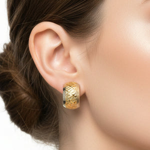 Boucles d'oreilles en Or jaune et blanc 18k -  2.21 G