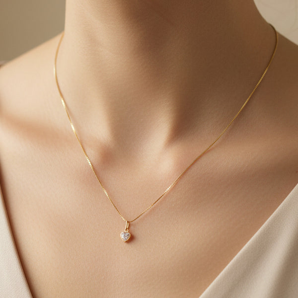 Collier Princesse en Or Jaune avec oxyde de zirconium