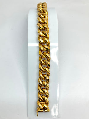Bracelet Gourmette en Or Jaune 18k - 38 G