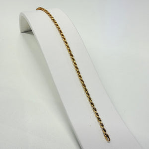 Bracelet Torsadé Or Jaune 18k - 19cm - 2.79gr