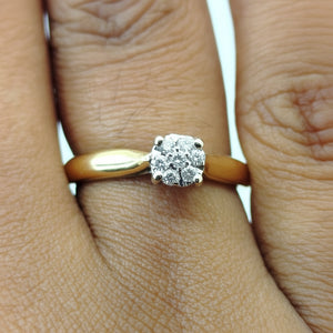 Bague Solitaire en Or Jaune 18 K - 3.07 G