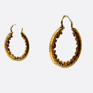 Boucles d'oreilles créoles en Or jaune 18K - 2.5g