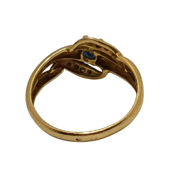 Bague Solitaire Or Jaune 18K - Tourmaline - 2.25Grs - T52