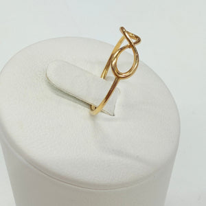 Bagues infini en or jaune 18k