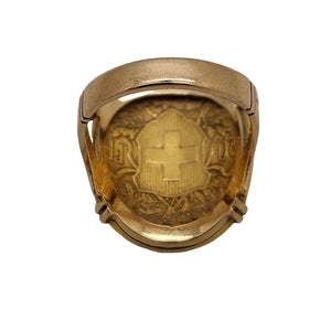 Chevalière en Or Jaune 18K 20 - 10.10 G - taille 53