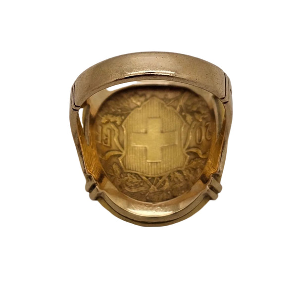 Chevalière en Or Jaune 18K 20 - 10.10 G - taille 53