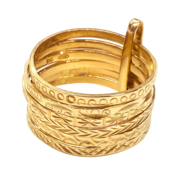 Bague Semainier en Or Jaune 18k - 5.11 G