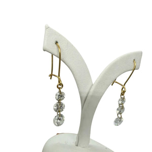 Boucles d'Oreilles Pendantes Or Jaune 18K