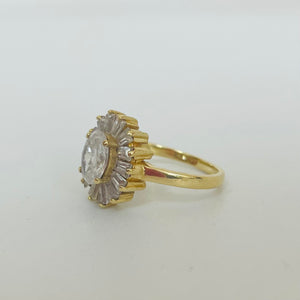 Bagues Marguerite Or Jaune 18K Taille-53