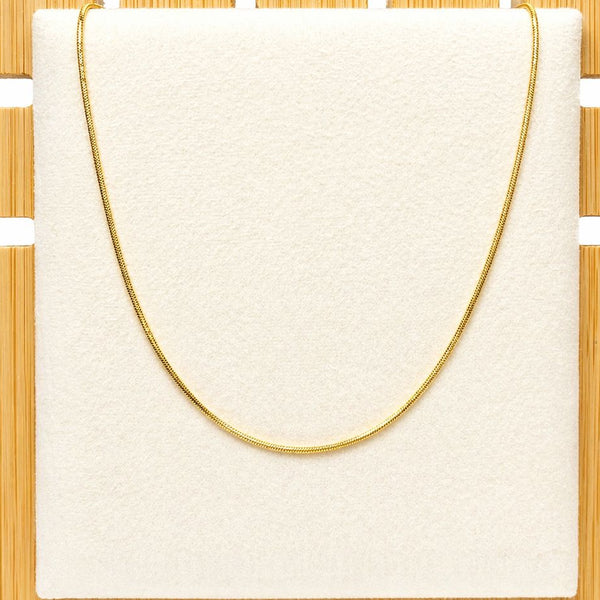 Collier serpent en or jaune 18k - 42.5cm - 4.07gr