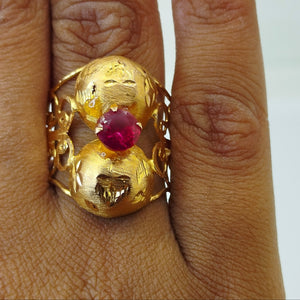 Bagues en Or jaune 21K- Taille 63 - 3.64G