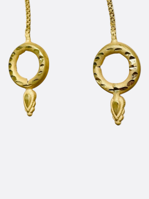 Boucles d'oreilles en or jaune 18K - 3.10 Grs