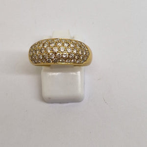 Bagues en Or Jaune avec Diamants 18 carats Taille-55
