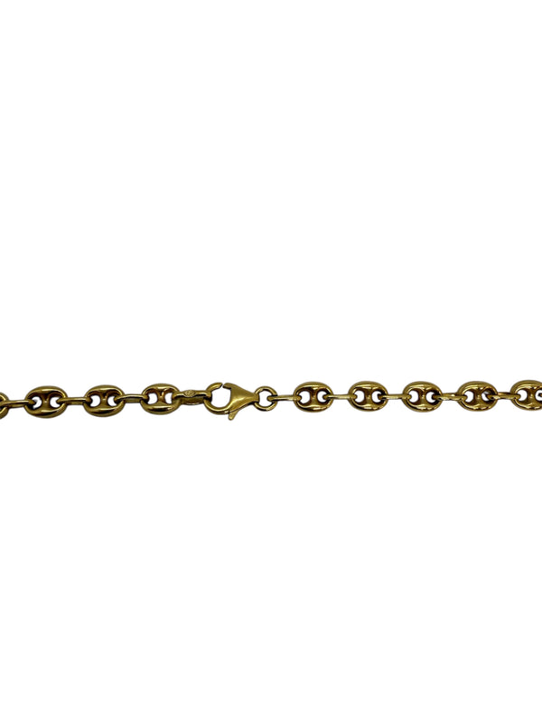 Collier Grain de Café Or Jaune 18K Lg 42cm