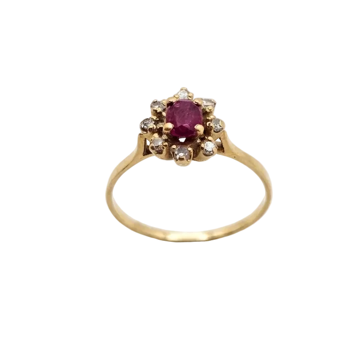 Bague Marguerite Or Jaune 18 K - Taille 55 - 2.05 G