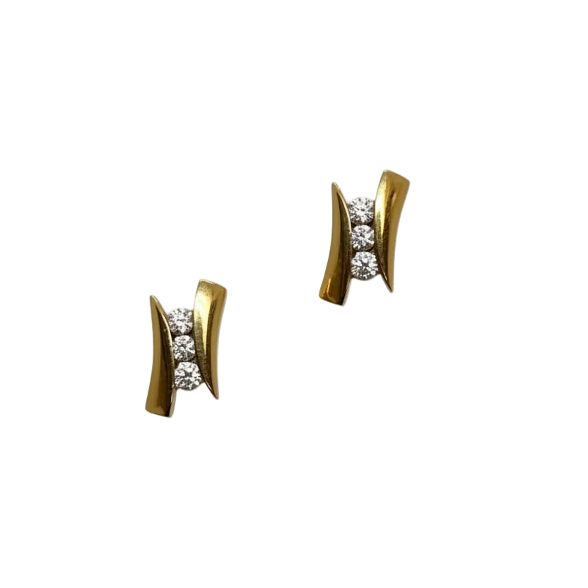 Boucles d'oreilles fantaisie en Or Jaune 18k - 2.13 G