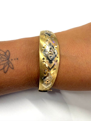Bracelet Jonc 3 Ors 18k  diamètre 6cm