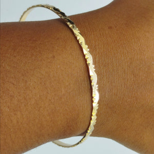 Bracelet jonc en Or Jaune 18K - 9.44gr - 6.5cm