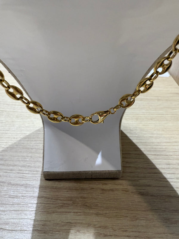 Collier Matinée Grain de Café en Or Jaune 18K