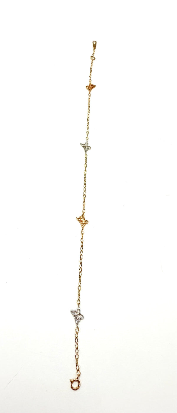 Bracelet chaîne de cheville en or 18k 2.43 Grs