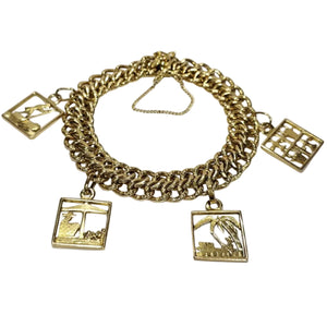 Bracelet en Or Jaune 18K Maille Américaine