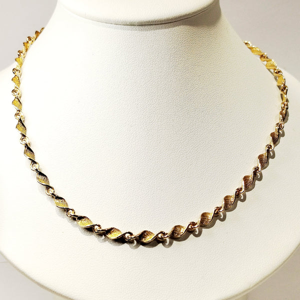 Collier Matinée Torsadé en Or Jaune 18 Carats - 17,16 Grs