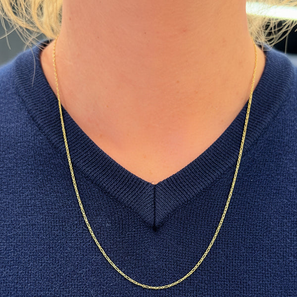 Collier chaîne Figaro Or Jaune 18k