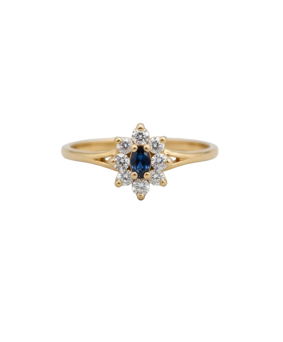 Bague Marguerite en Or Jaune 18K Taille-54
