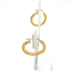 Boucles d'oreilles créoles en Or jaune 18K - 2.15G