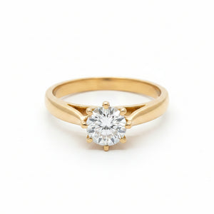 Solitaire Or Jaune 18 carats, Diamant
