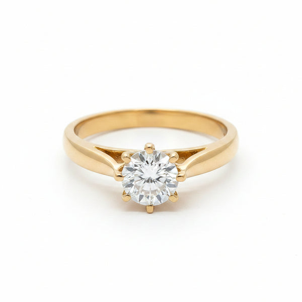 Solitaire Or Jaune 18 carats, Diamant