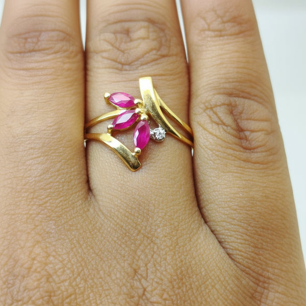 Bague en Or Jaune 18K - Taille 53