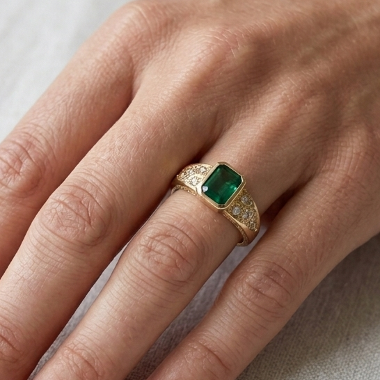 Bague en Or Jaune 18 K - Taille 54