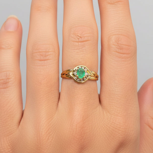 Bague Or Jaune Diamant 18k - 1.87Grs - T53