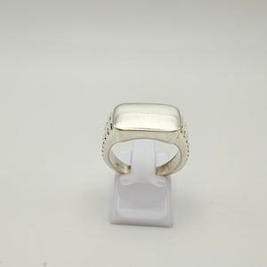 Chevalière en or blanc 18K Taille-58