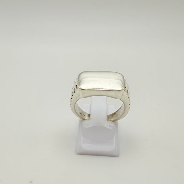 Chevalière en or blanc 18K Taille-58