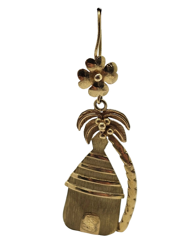 Boucles d'oreilles pendantes en or jaune 18k - 8.39 G