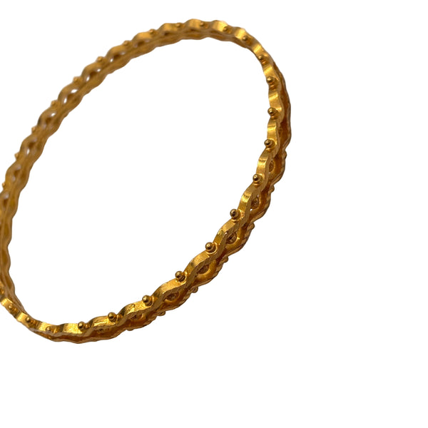 Bracelet jonc en or jaune 22 carats Poids - 13.72 Grs