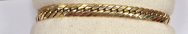Bracelet Gourmette Or Jaune 18 Carats Maille Anglaise
