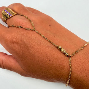 Bracelet/bague maille torsadée en Or jaune 18K - 2.73g