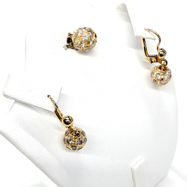 Parure Boucles d'oreilles Dormeuses en Or Jaune 18K - 5.92gr