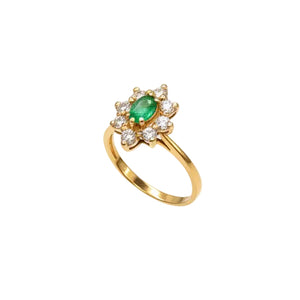 Bague Marguerite en Or Jaune 18k - 1.61 G