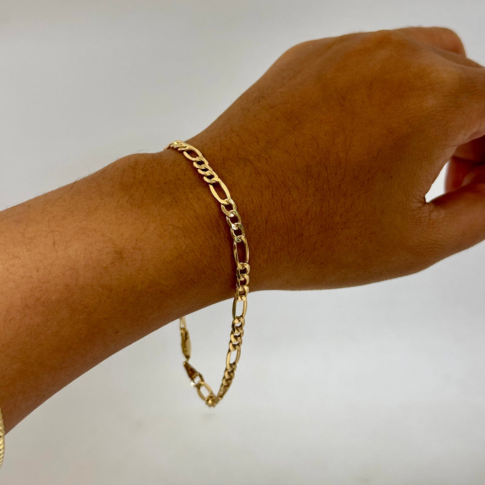 Bracelet Gourmette Or Jaune 18 Carats 21cm - Figaro Maille
