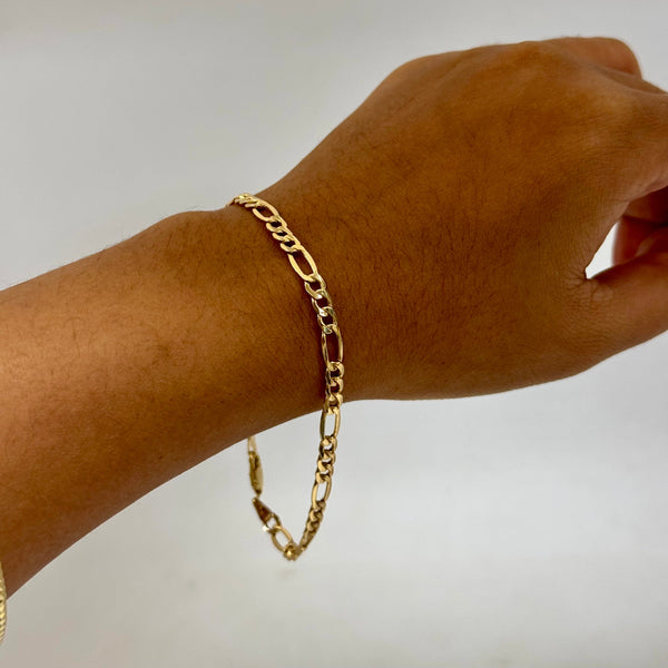 Bracelet Gourmette Or Jaune 18 Carats 21cm - Figaro Maille