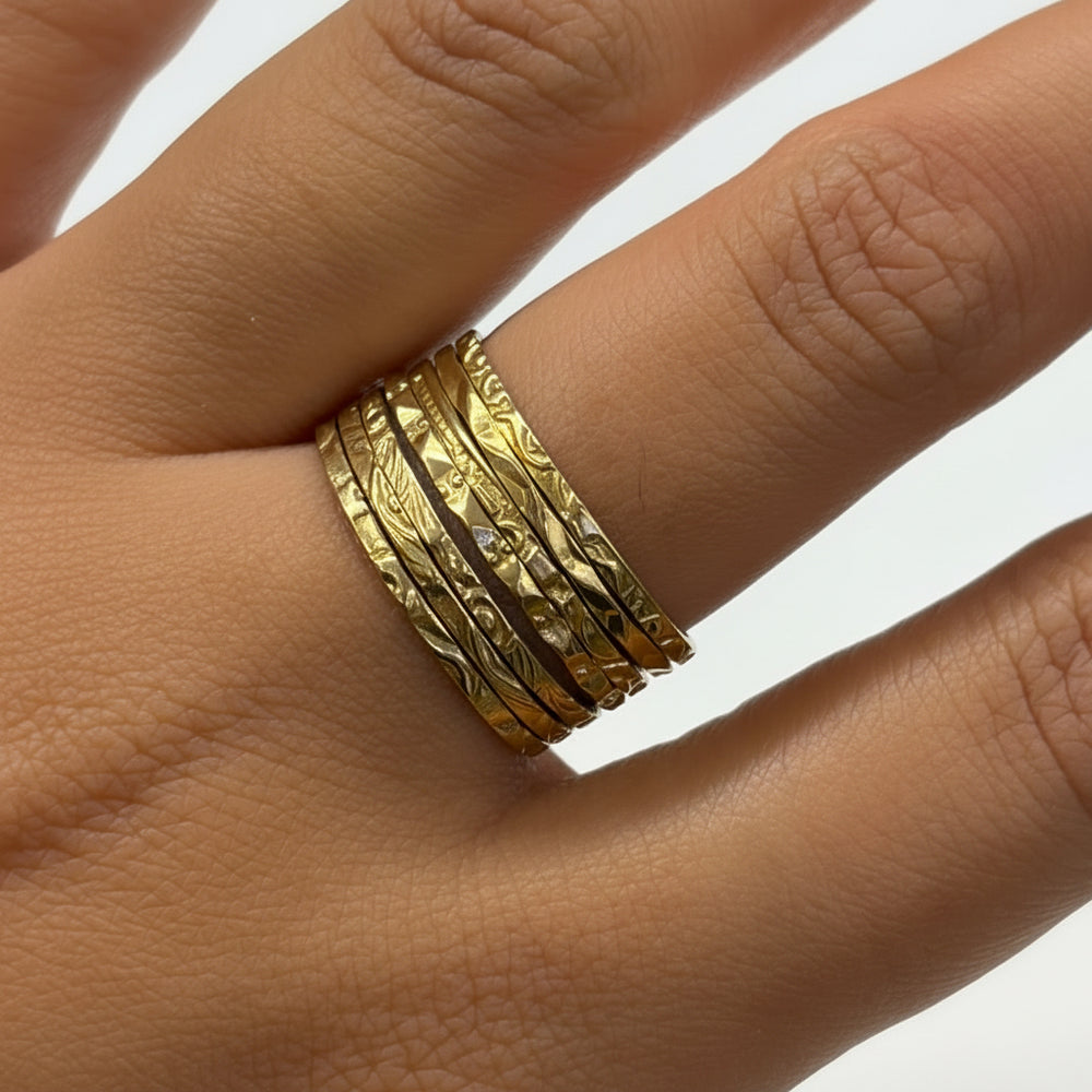 Bague Semainier en Or Jaune 18k
