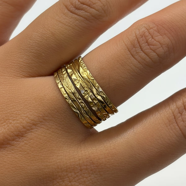 Bague Semainier en Or Jaune 18k